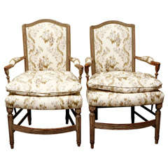 A Pair of French Country Armchairs