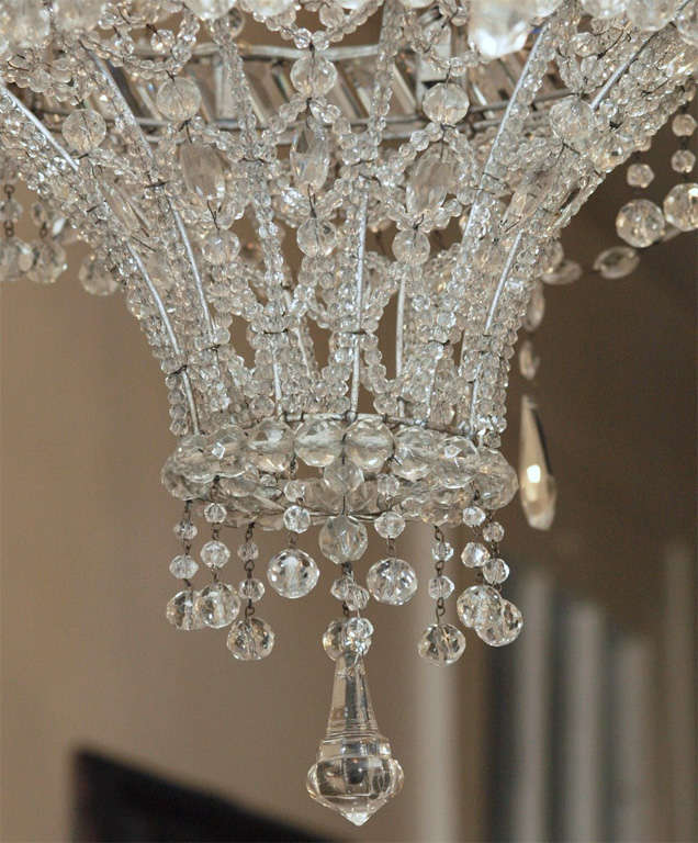 18TH C. CRYSTAL BASKET CHANDELIER 1