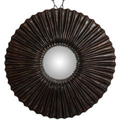 "Zelo" Studio-Built, Bronze Wall Mirror by Alexandre Logé 10