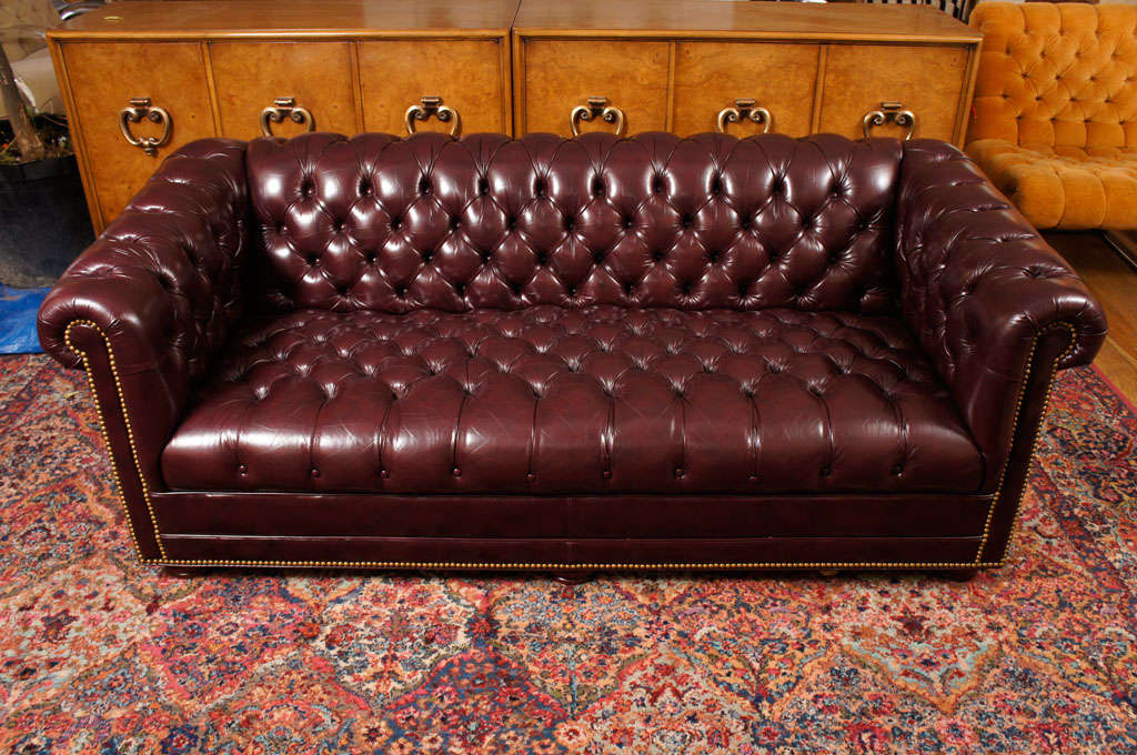 a great leather chesterfield in wonderful condition.
has light, worn in feel, with no rips or issues at all