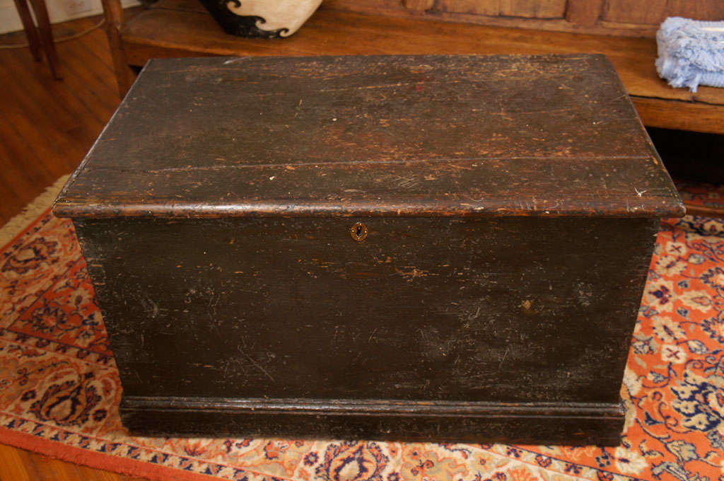 19th Century Large Painted Blanket Box