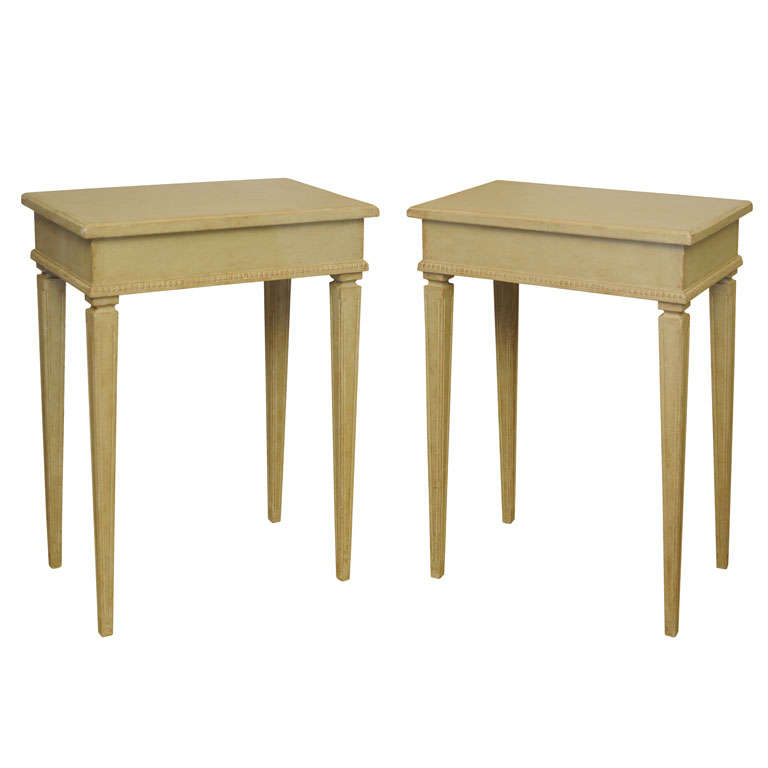 Late 19th Century Pair of Swedish Gustavian Side Tables