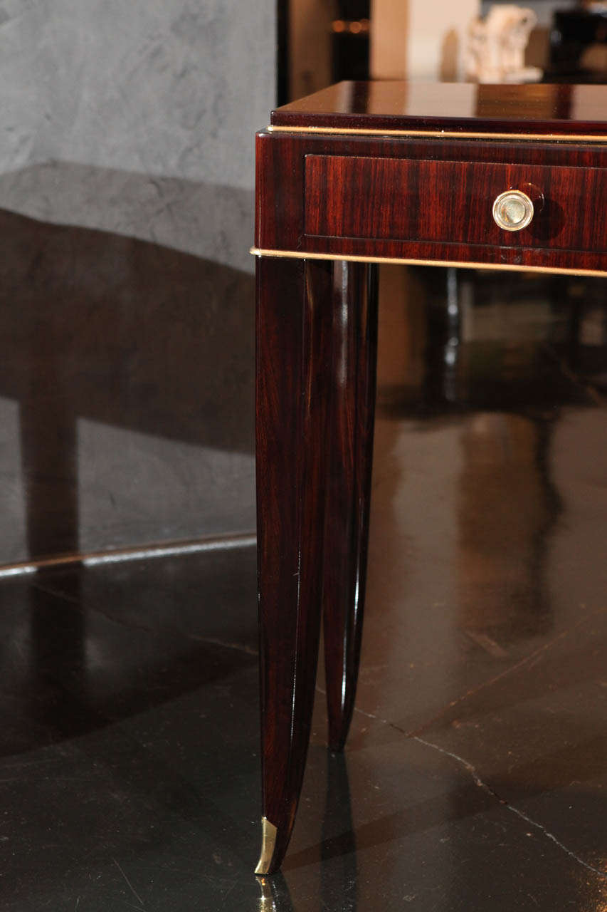 Art Deco Rosewood and Gilded Console Table by Albert Fournier & Co.