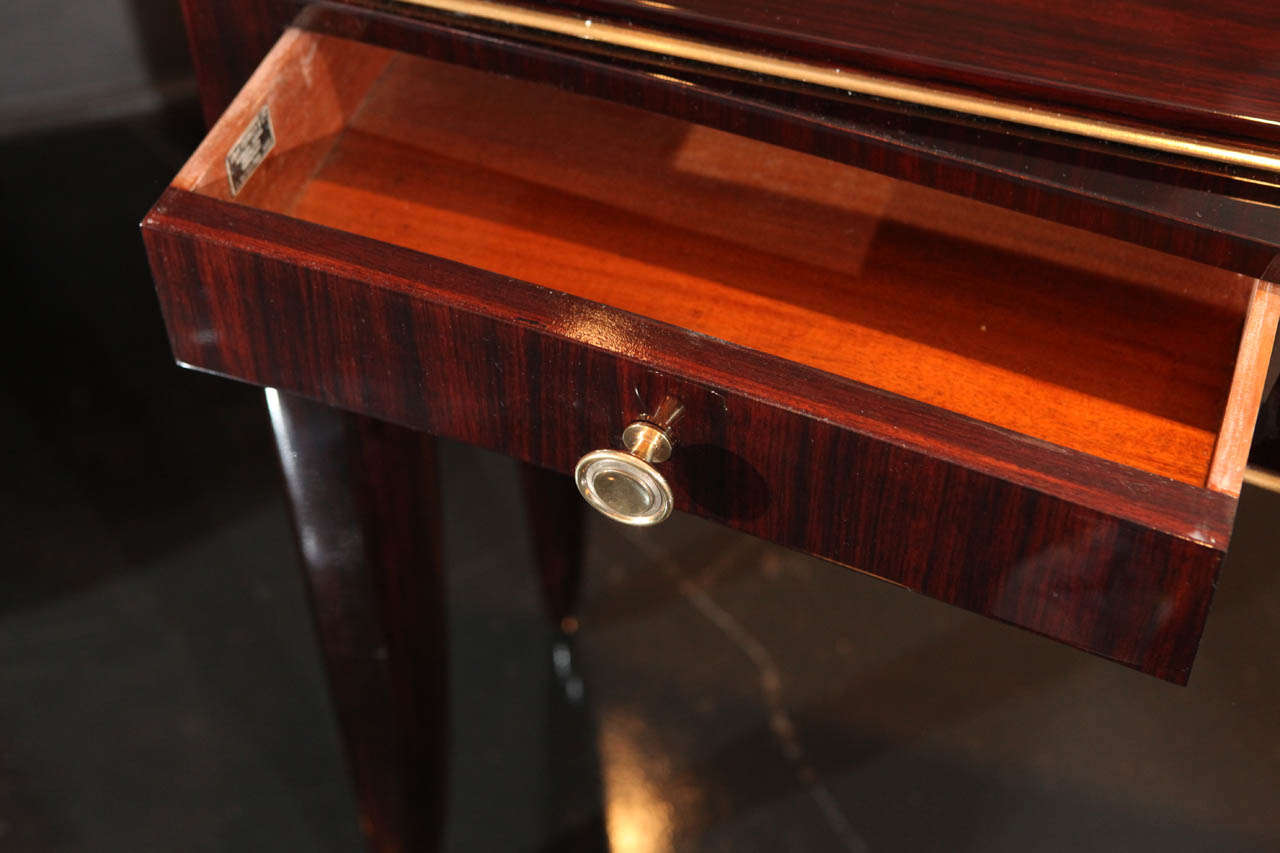 Rosewood and Gilded Console Table by Albert Fournier & Co. 1