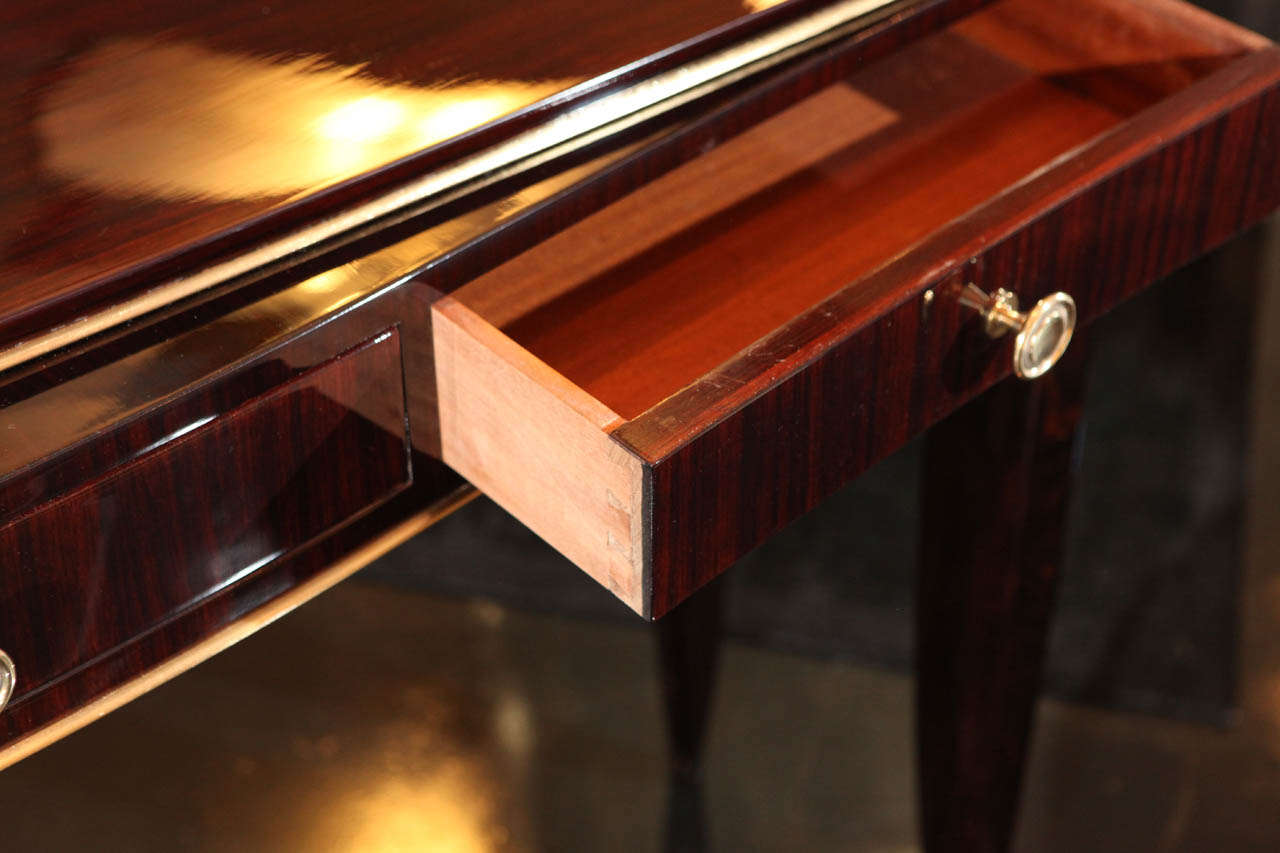 Rosewood and Gilded Console Table by Albert Fournier & Co. 3