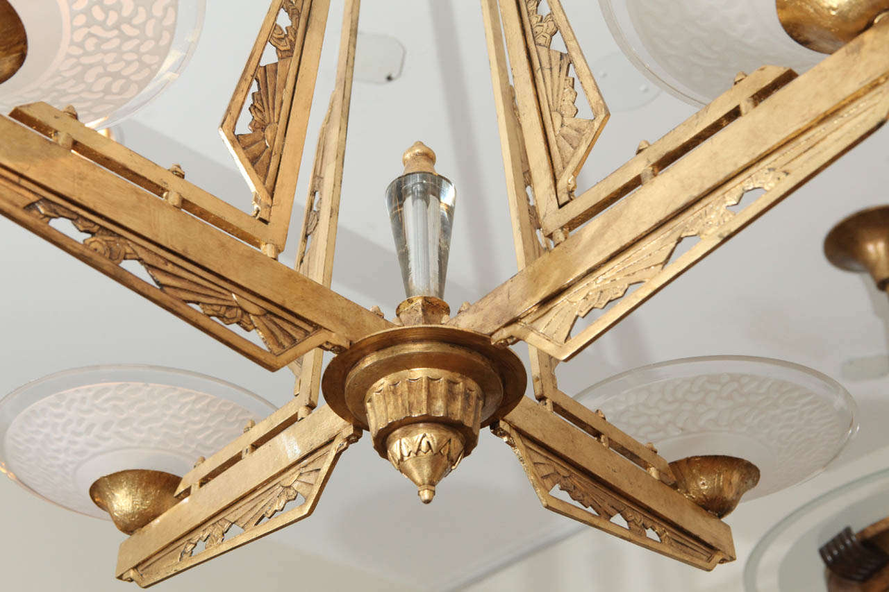 French Chandelier Attributed to Mueller Freres