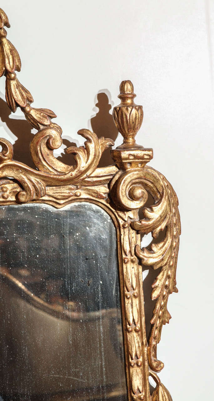 Late 18th Century 18th c., Italian, Gilt Wood Mirror For Sale