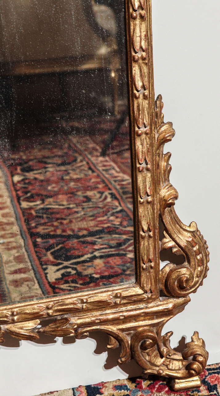 Giltwood 18th c., Italian, Gilt Wood Mirror For Sale