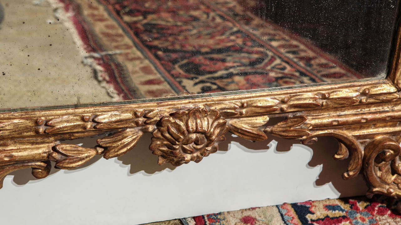 18th c., Italian, Gilt Wood Mirror For Sale 1