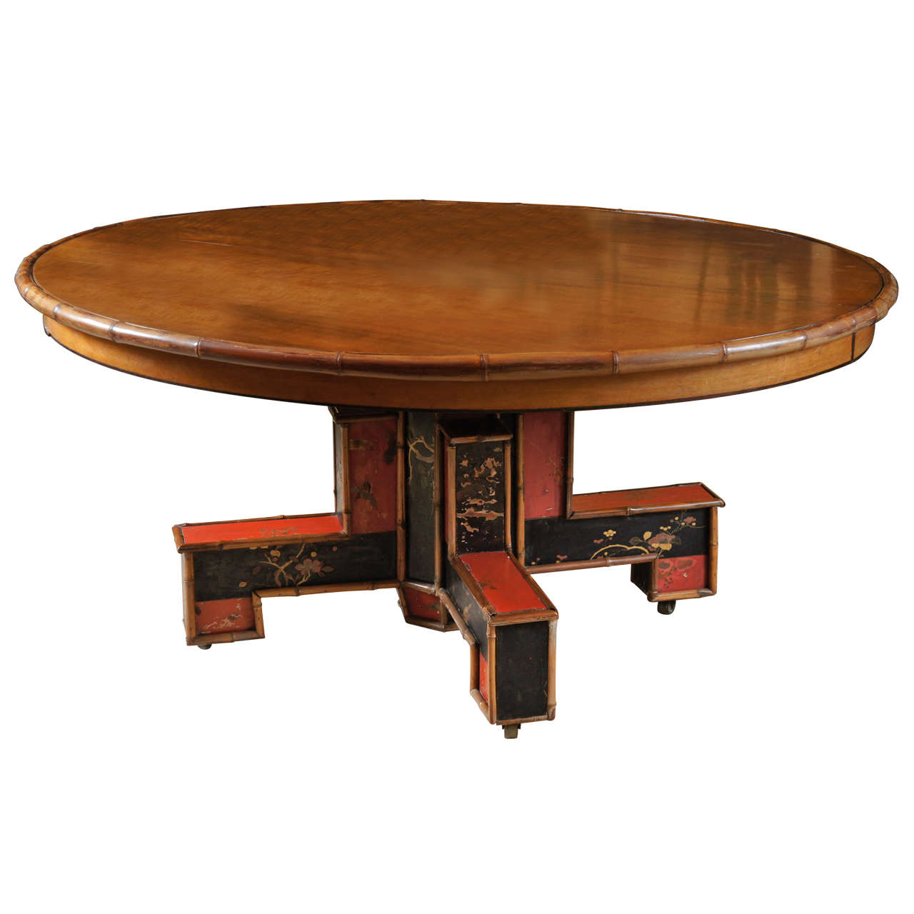 A Beautiful Custom Oval Dining Table For Sale