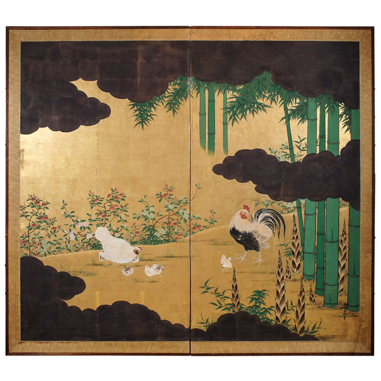 A Beautiful Japanese Wall Screen For Sale