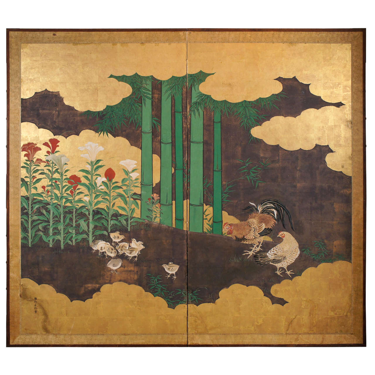 A Beautiful Japanese Wall Screen II For Sale at 1stDibs