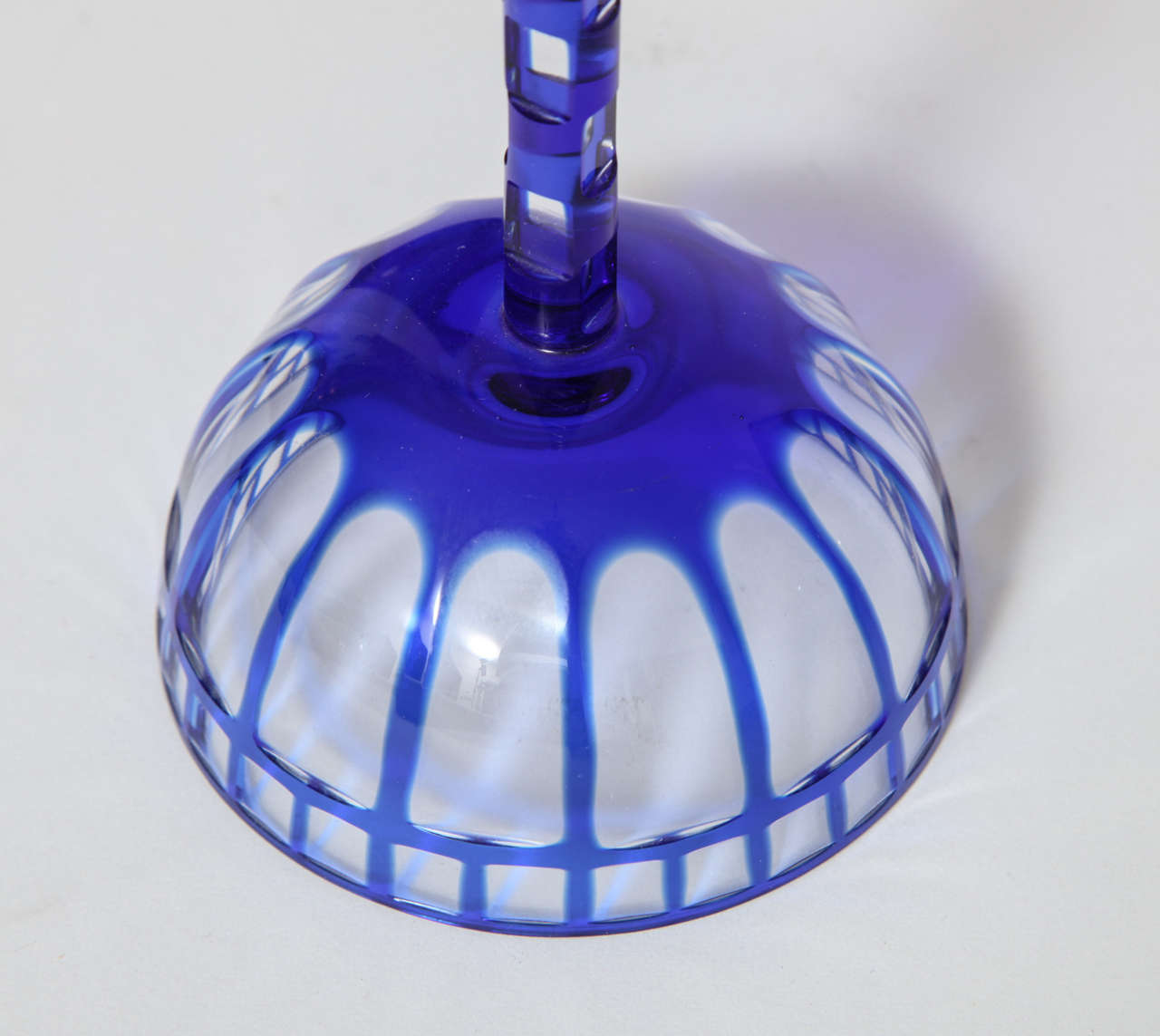 Otto Prutscher Cobalt Blue Wine Glass, Meyr's Neffe, Austria, 1907 For Sale 2