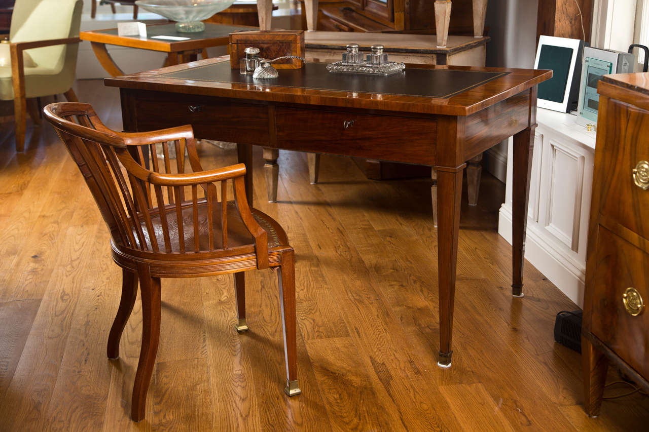 Walnut Neoclassical Bureau Plat (Writing Tables)