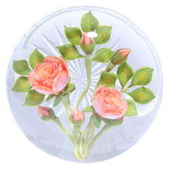 Gordon Smith Double Rose Paperweight