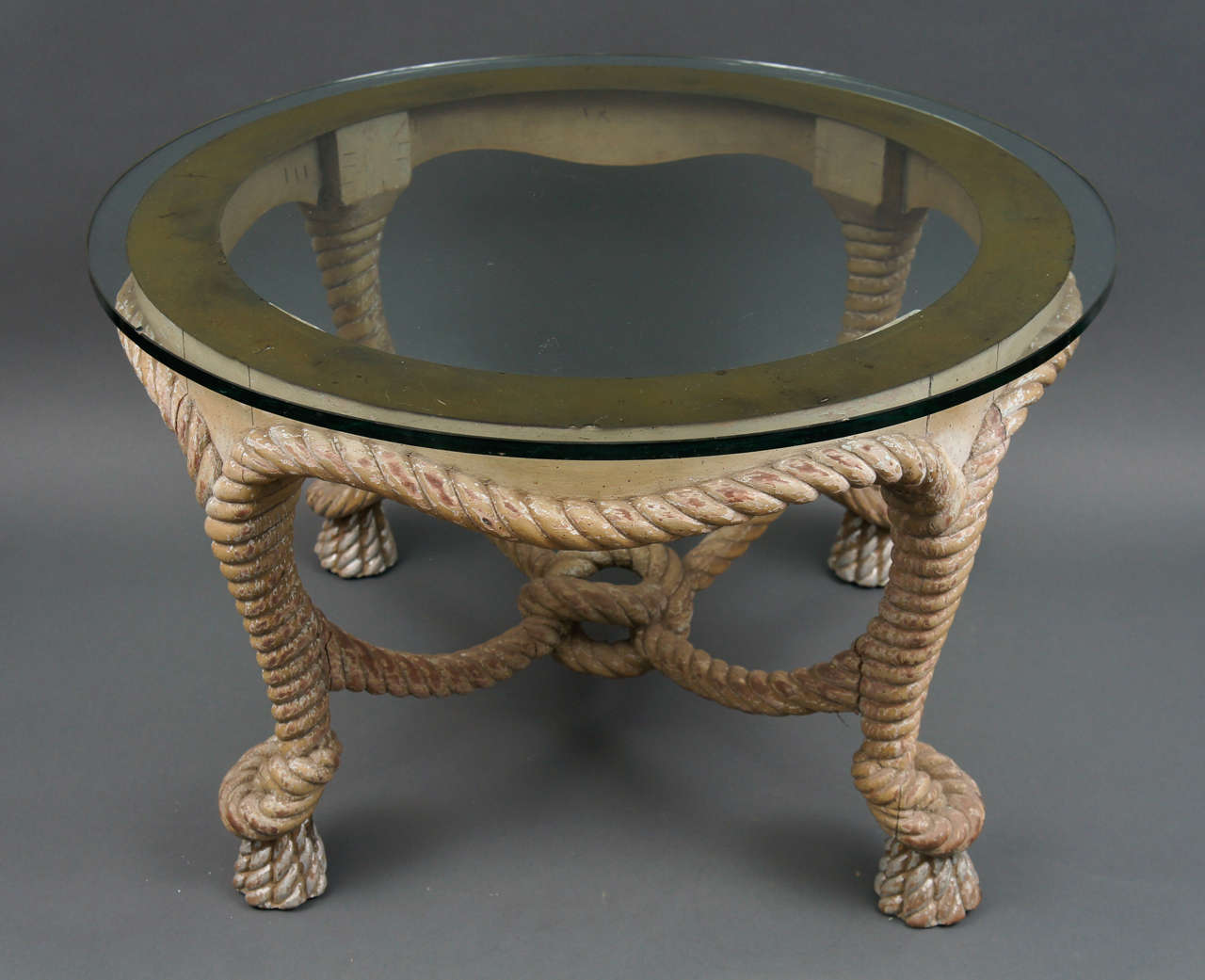 French Carved Rope Table
