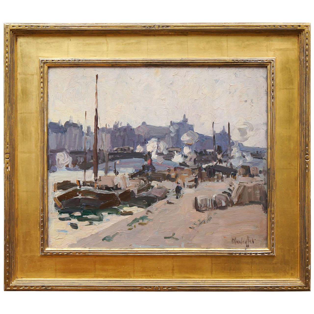 View Along the Thames by George Oberteuffer For Sale