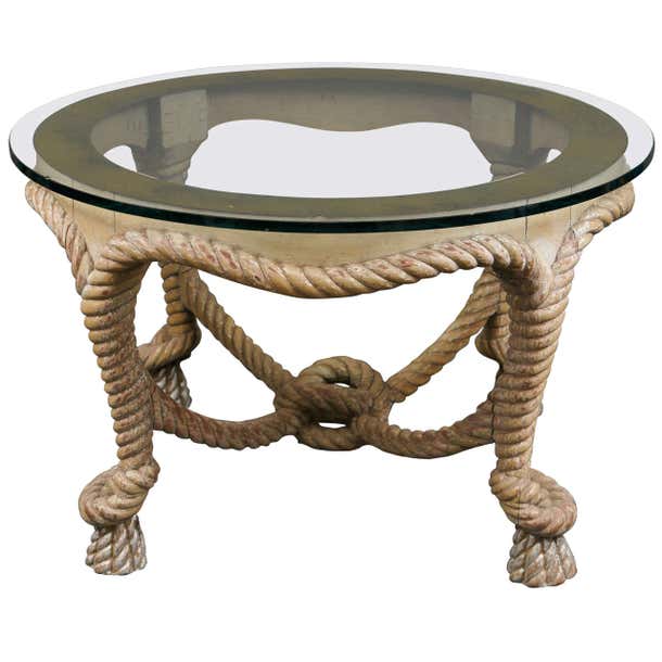 Carved Rope Table at 1stDibs