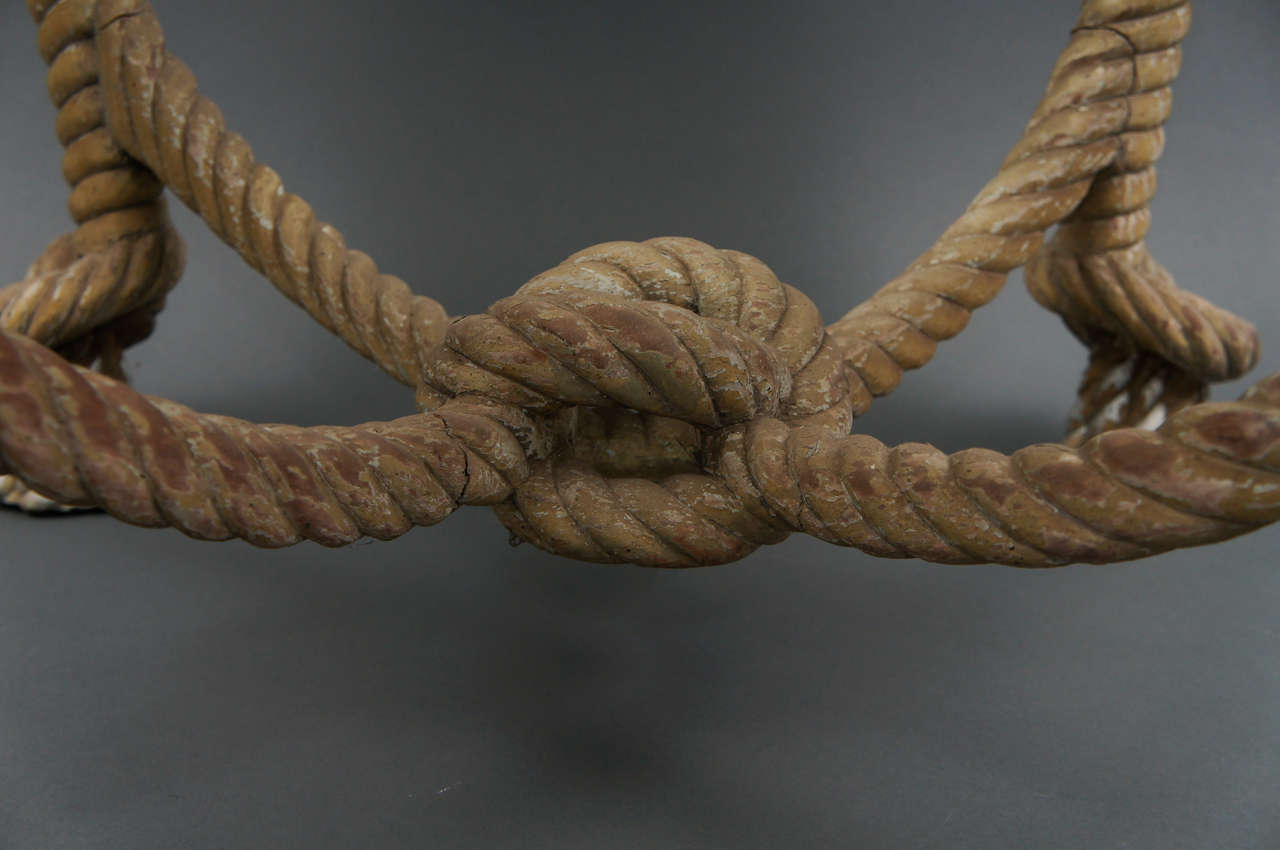 Carved Rope Table at 1stdibs
