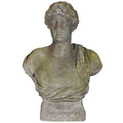 A Dutch 18th Century Bust of Young Man probably Antinous