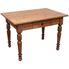 Antique Pine and Beechwood Writing Table