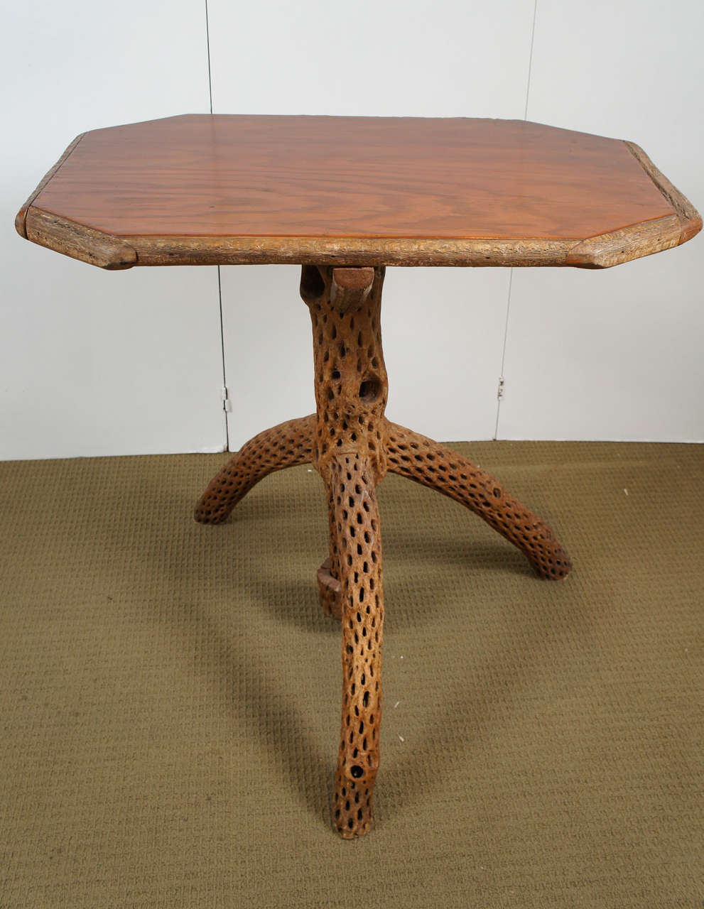 1930's / 1940's Saguaro cactus wood and pine table. Southwestern United States