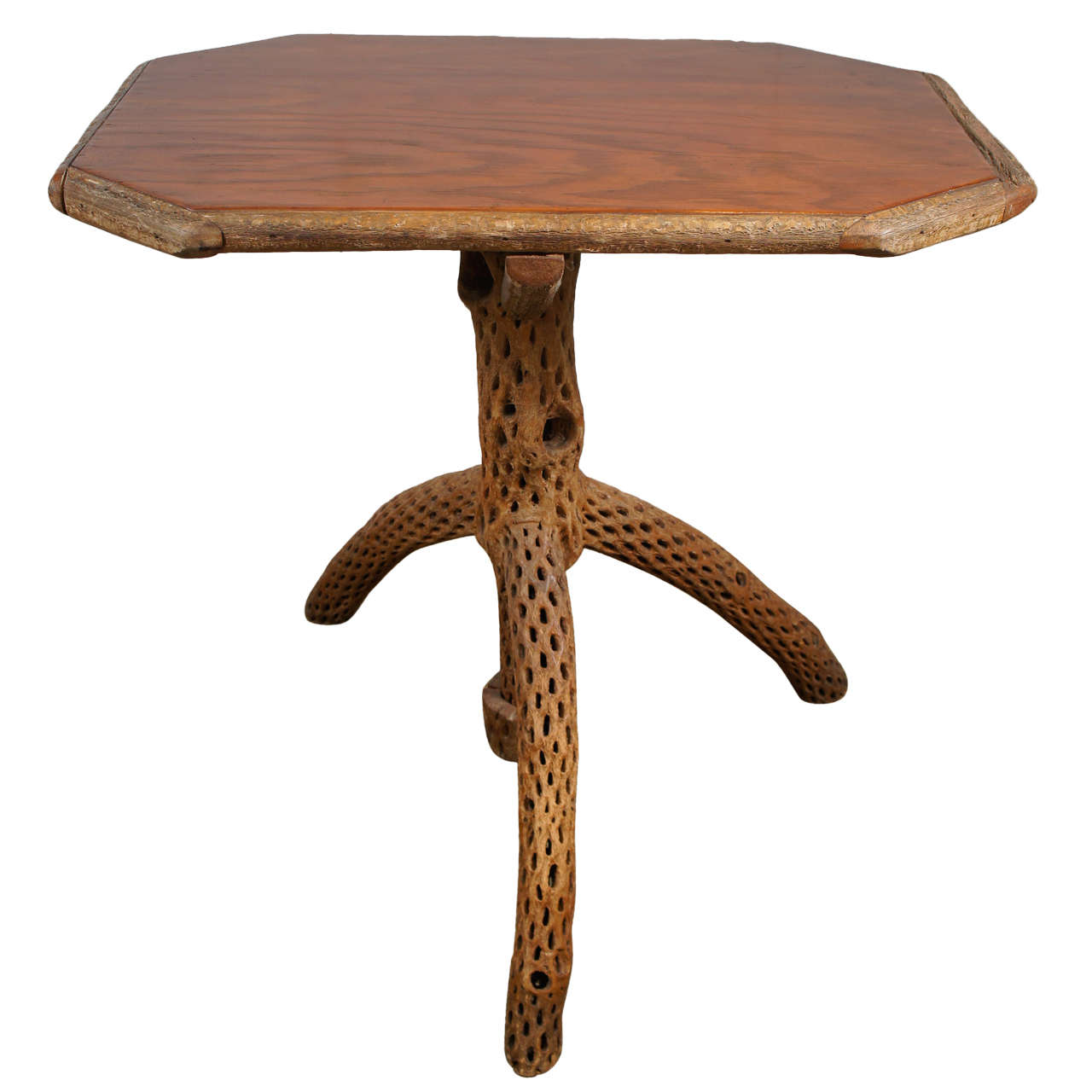 Southwestern Cactus Wood and Pine Table For Sale