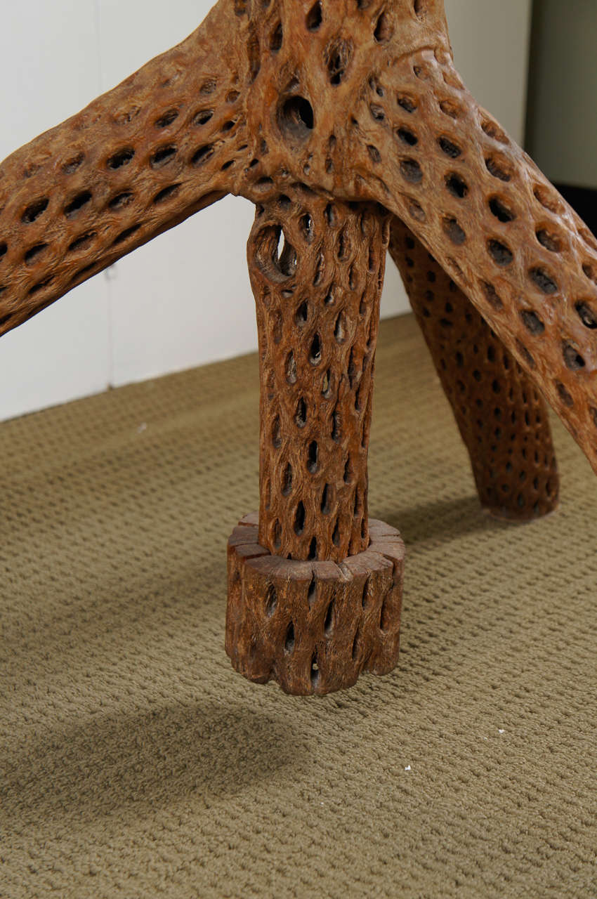 Mid-20th Century Southwestern Cactus Wood and Pine Table For Sale