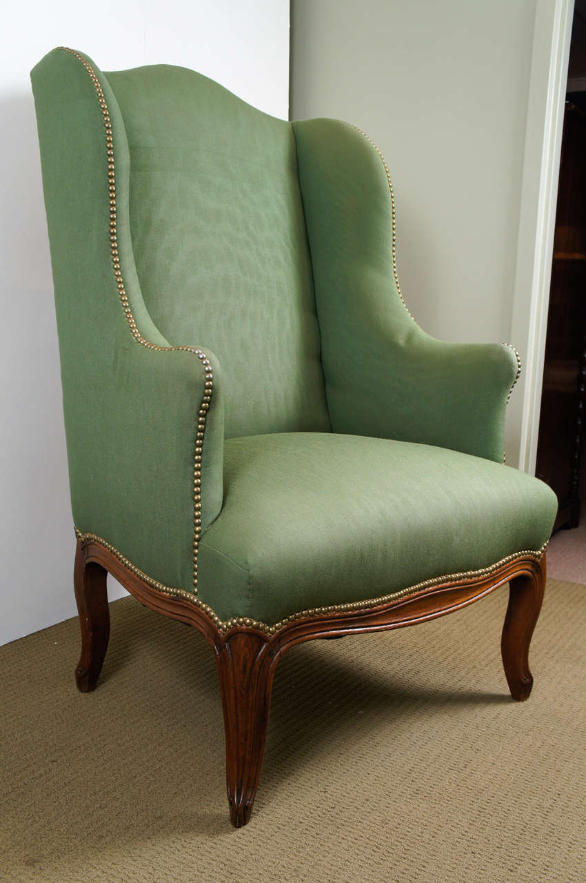 18th C. French Provincial Wingback Armchair