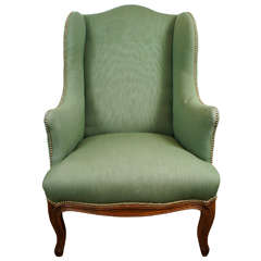 18th C. French Provincial Wingback Armchair