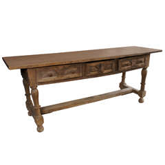 Baroque Style Oak Sideboard