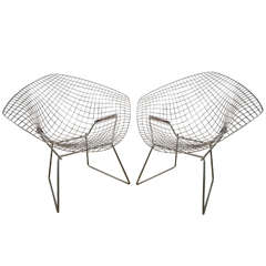 Pair of Bertoia Lounge Chairs