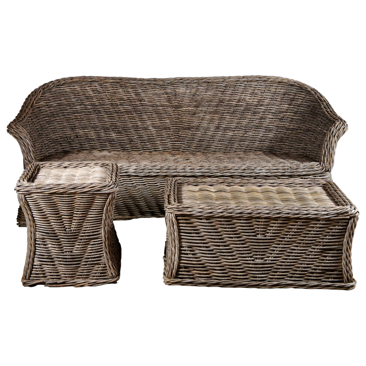 3 Piece 60's Wicker Set