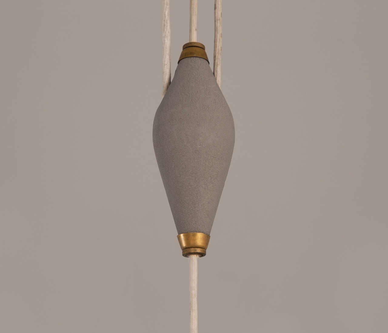 Mid-20th Century Elegant Adjustable Pendant with Counter Weight