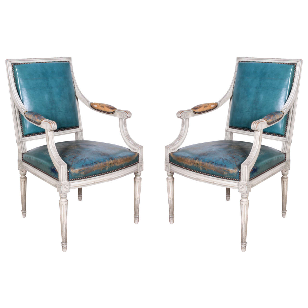 Pair of French Early 20th Century Armchairs For Sale
