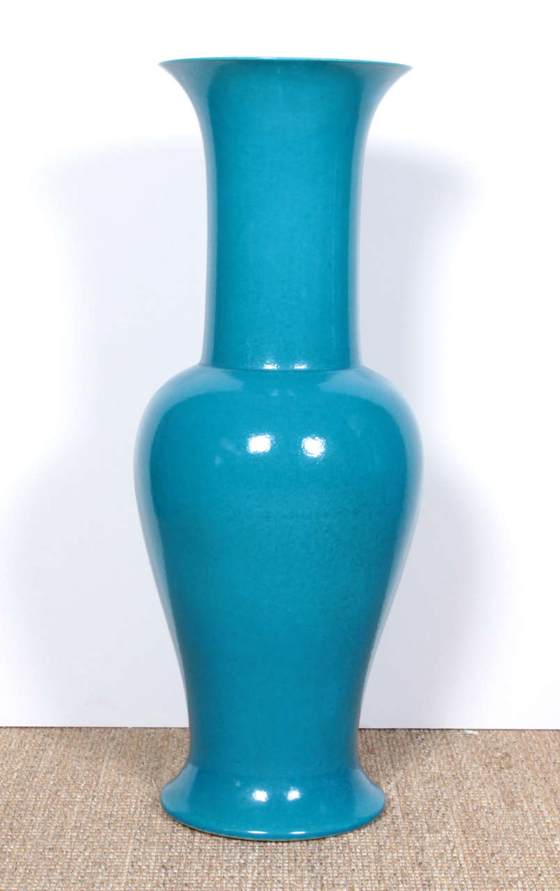 Chinese turquoise vases.
