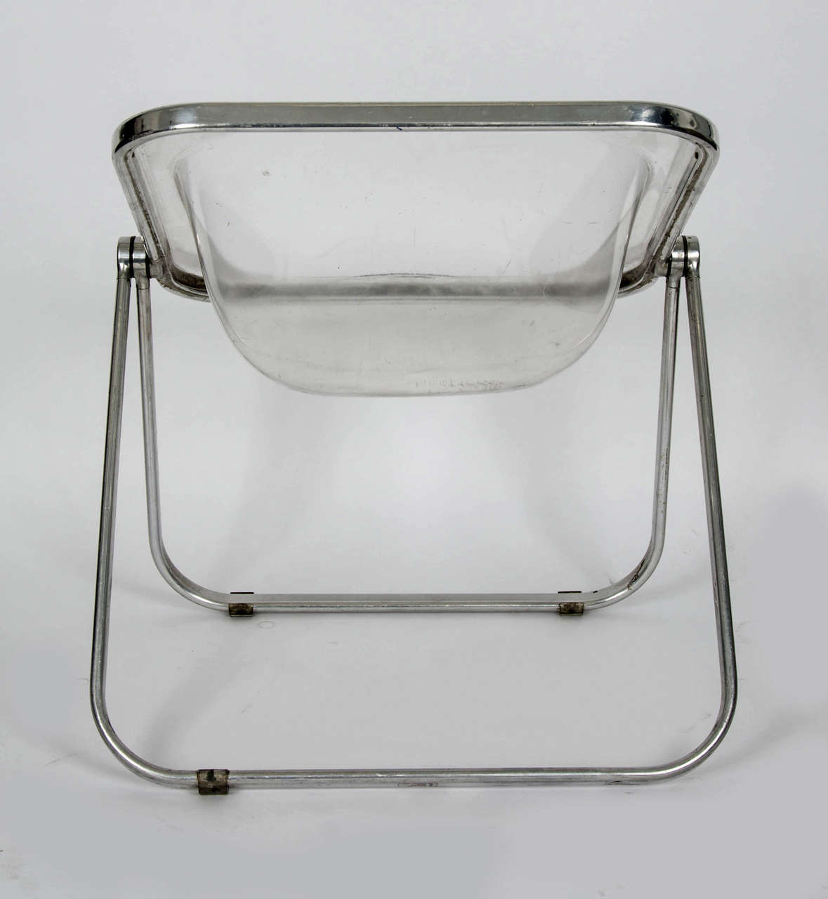 Mid-20th Century 1960s Giancarlo Piretti 'Plia' Clear Folding Chair For Sale