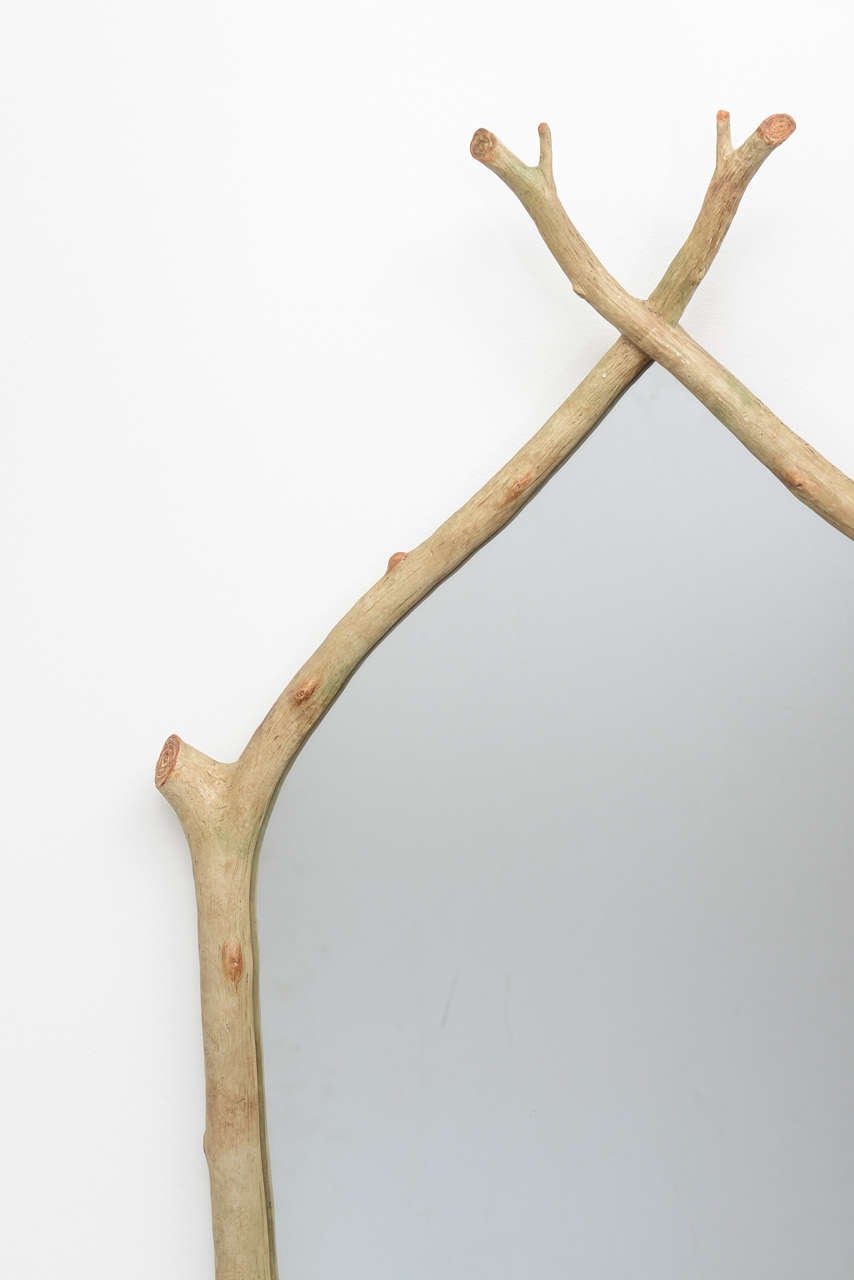 Pair of Faux Twig Mirrors In Good Condition In West Palm Beach, FL