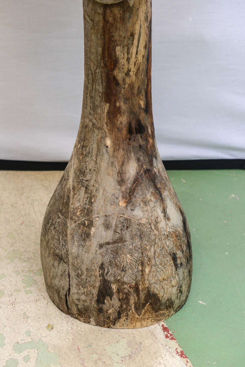 large wooden mushrooms