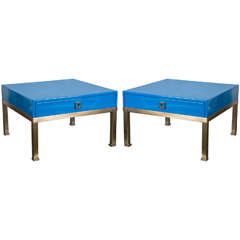 Pair of Guy Lefèvre fo Jansen end tables