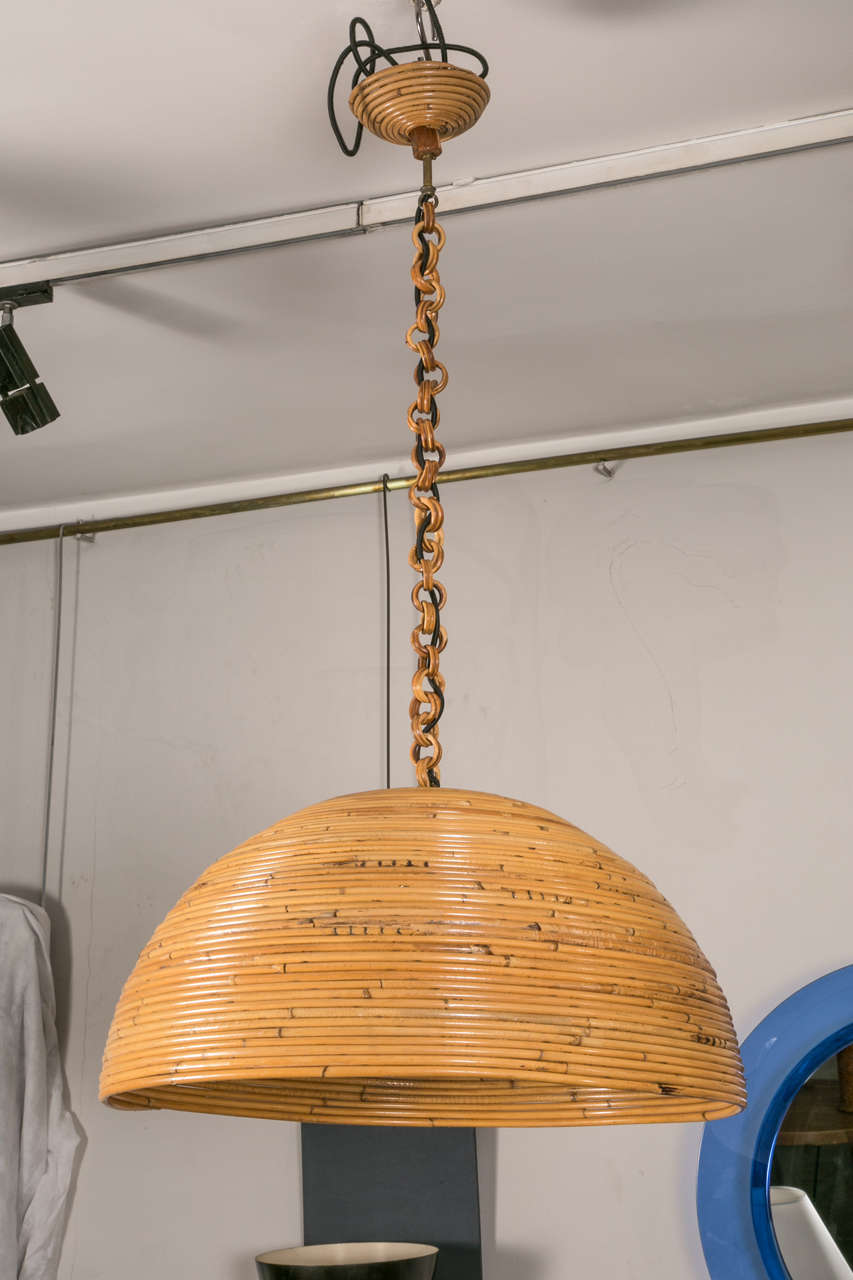 Large vintage cane chandelier at 1stDibs
