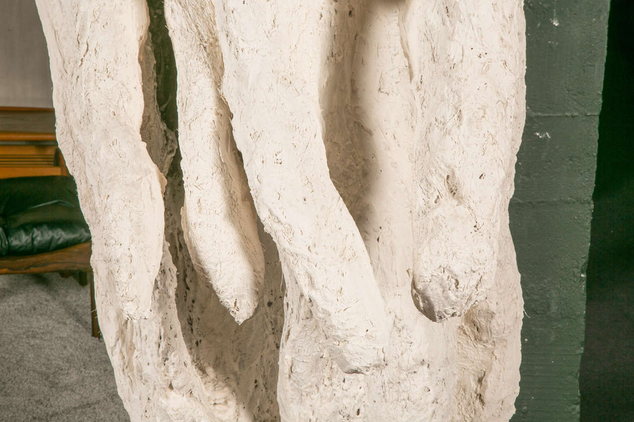 Late 20th Century 1970s Original Plaster Sculpture Depicting an 'Embracing Couple' For Sale
