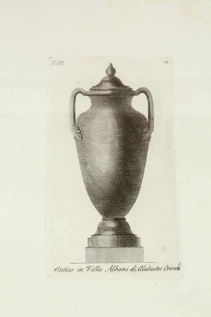 19th Century Antique Vase Engravings For Sale