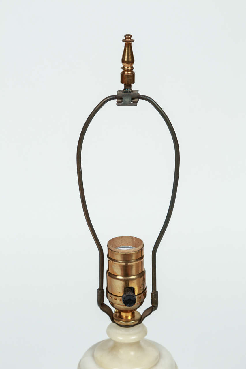 20th Century Beige Alabaster Lamp