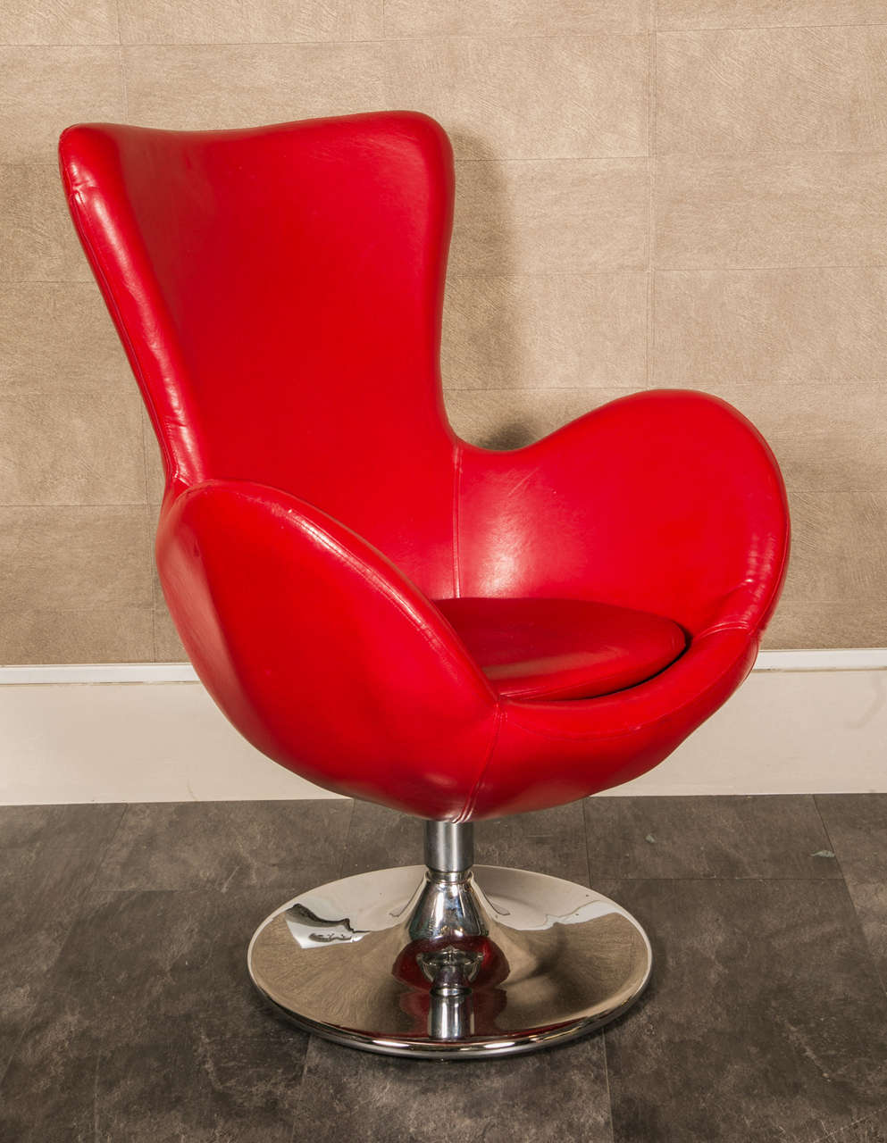 1970 Leather Armchair in the Style of Jacobsen Eggs 2