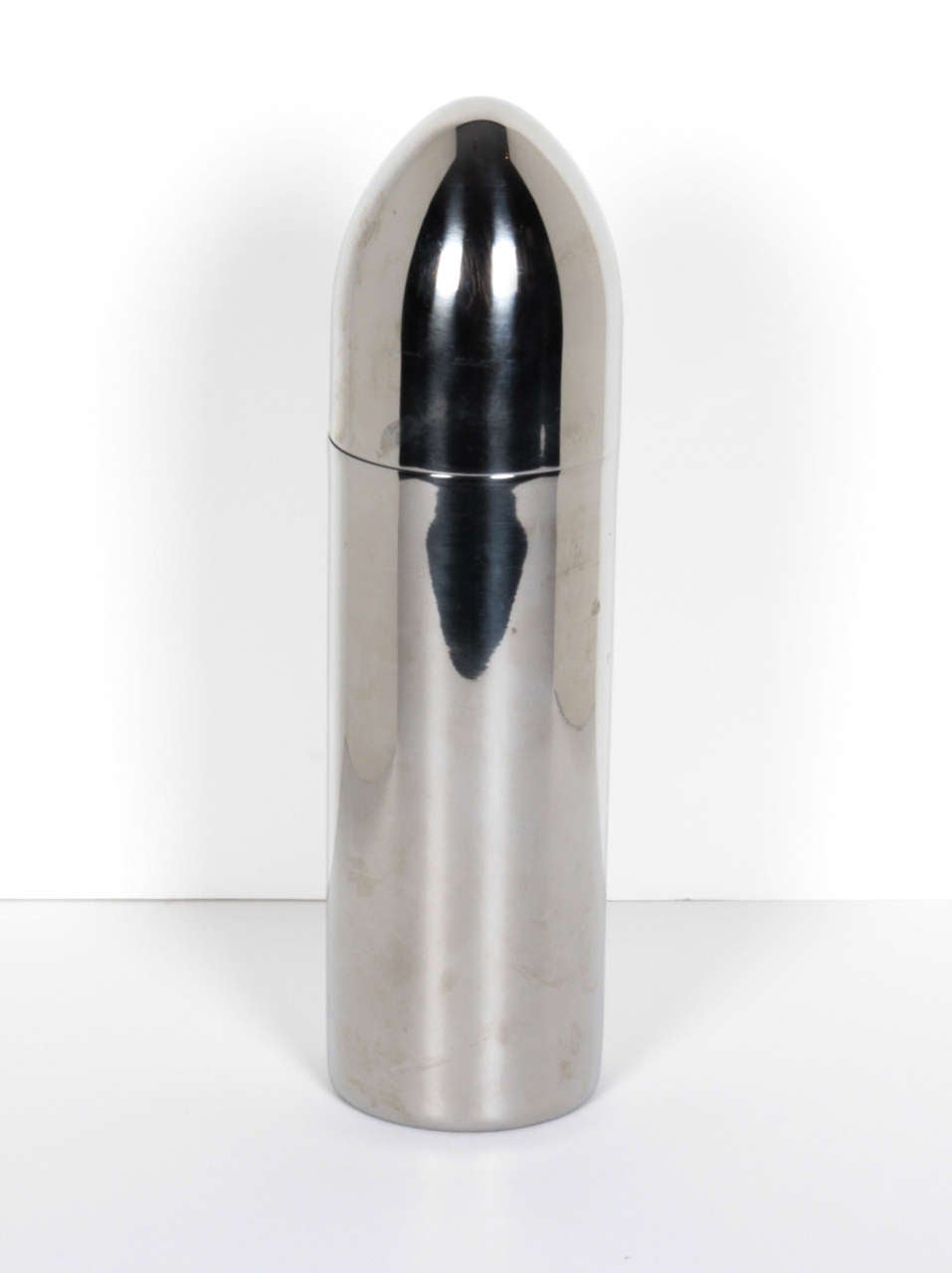 Mid-century stainless steel cocktail shaker.