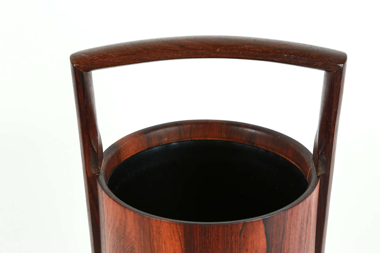 Tall Rosewood Ice Bucket Designed by Jens Quistgaard In Excellent Condition For Sale In Los Angeles, CA