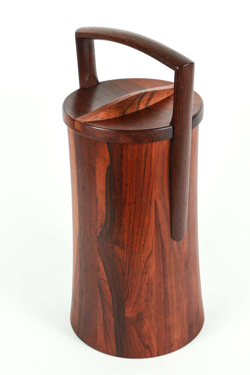 Mid-20th Century Tall Rosewood Ice Bucket Designed by Jens Quistgaard For Sale