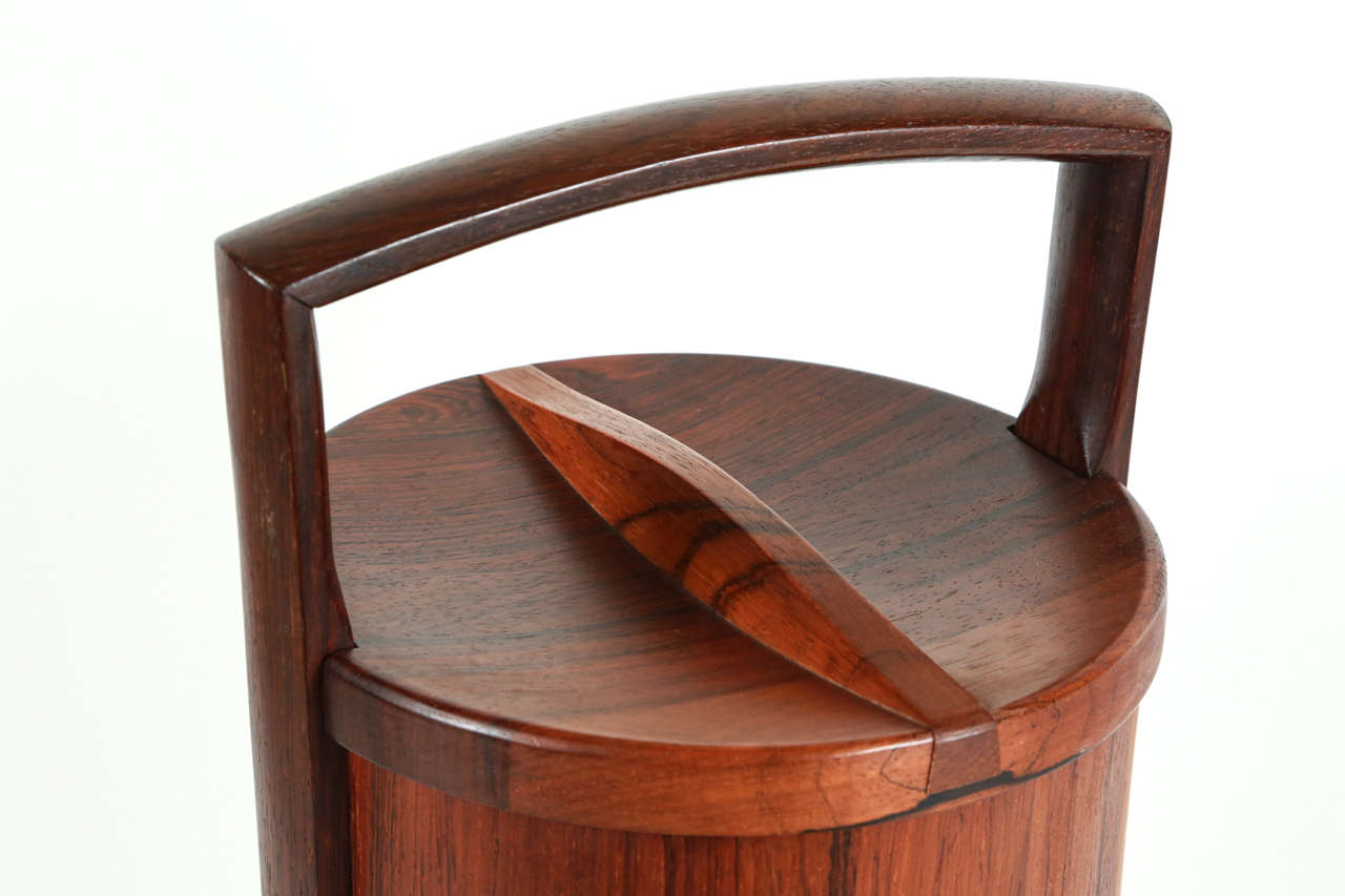 Tall Rosewood Ice Bucket Designed by Jens Quistgaard For Sale 2