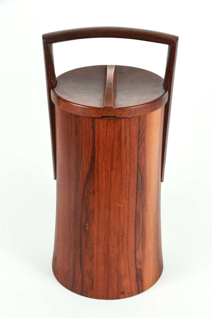 Tall Rosewood Ice Bucket Designed by Jens Quistgaard For Sale 3